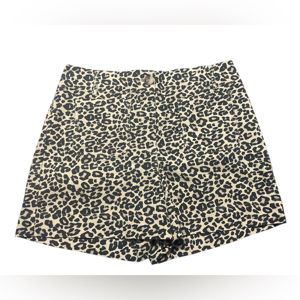 JOIE Leopard Women’s Shorts Size 12 Rayon Spandex Blend Soft Stretch Comfortable